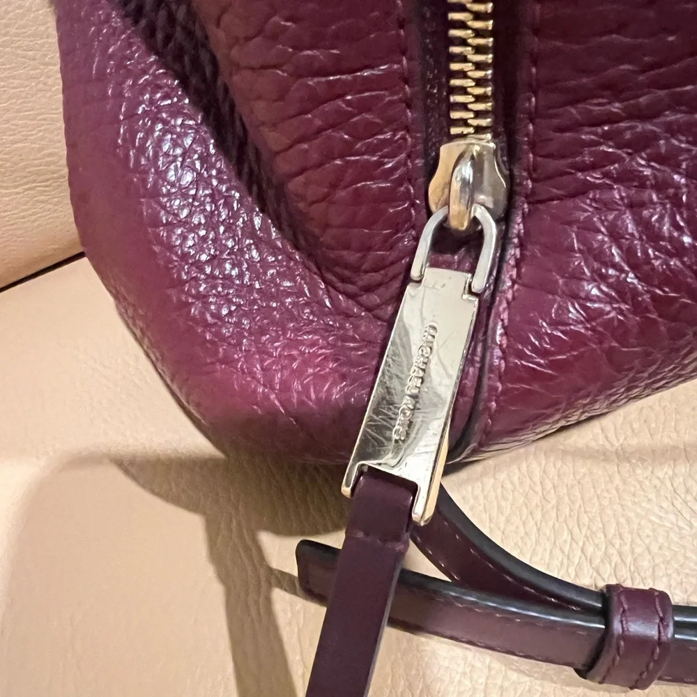 Michael Kors Viv Black Pebbled Leather Top Handle Drawstring Zipper Backpack - Picture 2 of 6